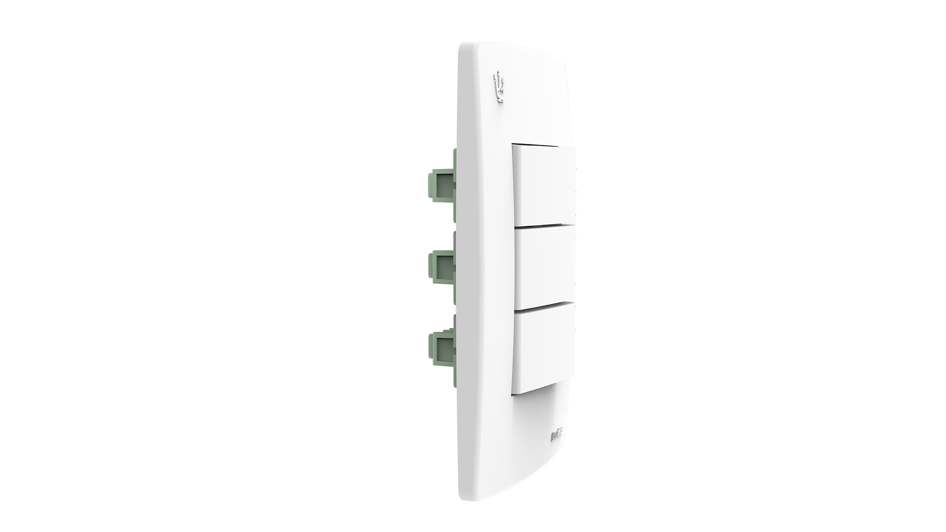 Conjunto interruptor 3 teclas simples