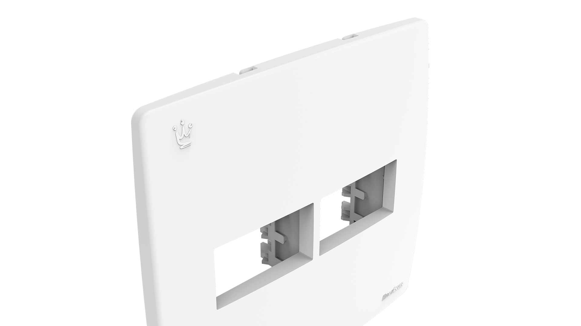 Conjunto placa + suporte com 1+1 módulo 4x4"