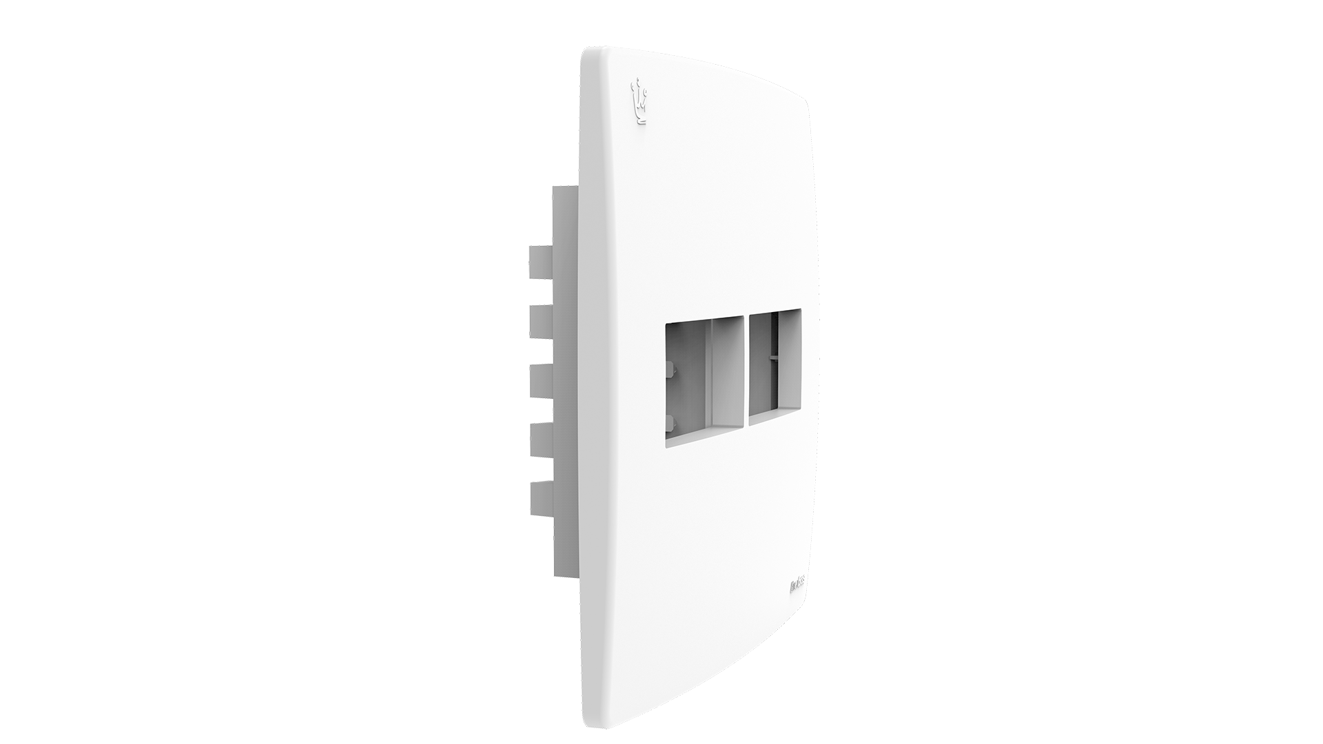 Conjunto placa + suporte com 1+1 módulo 4x4"