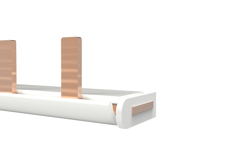 Barramento tipo pente monopolar 12p din63a - 21cm