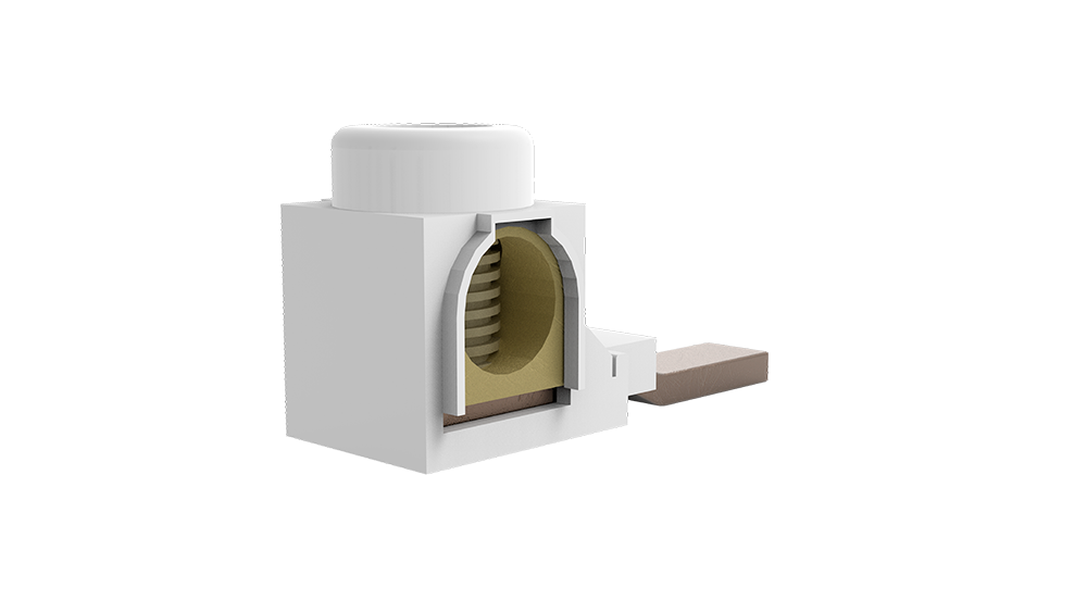 Conector curto pino saída lateral 25 mm²