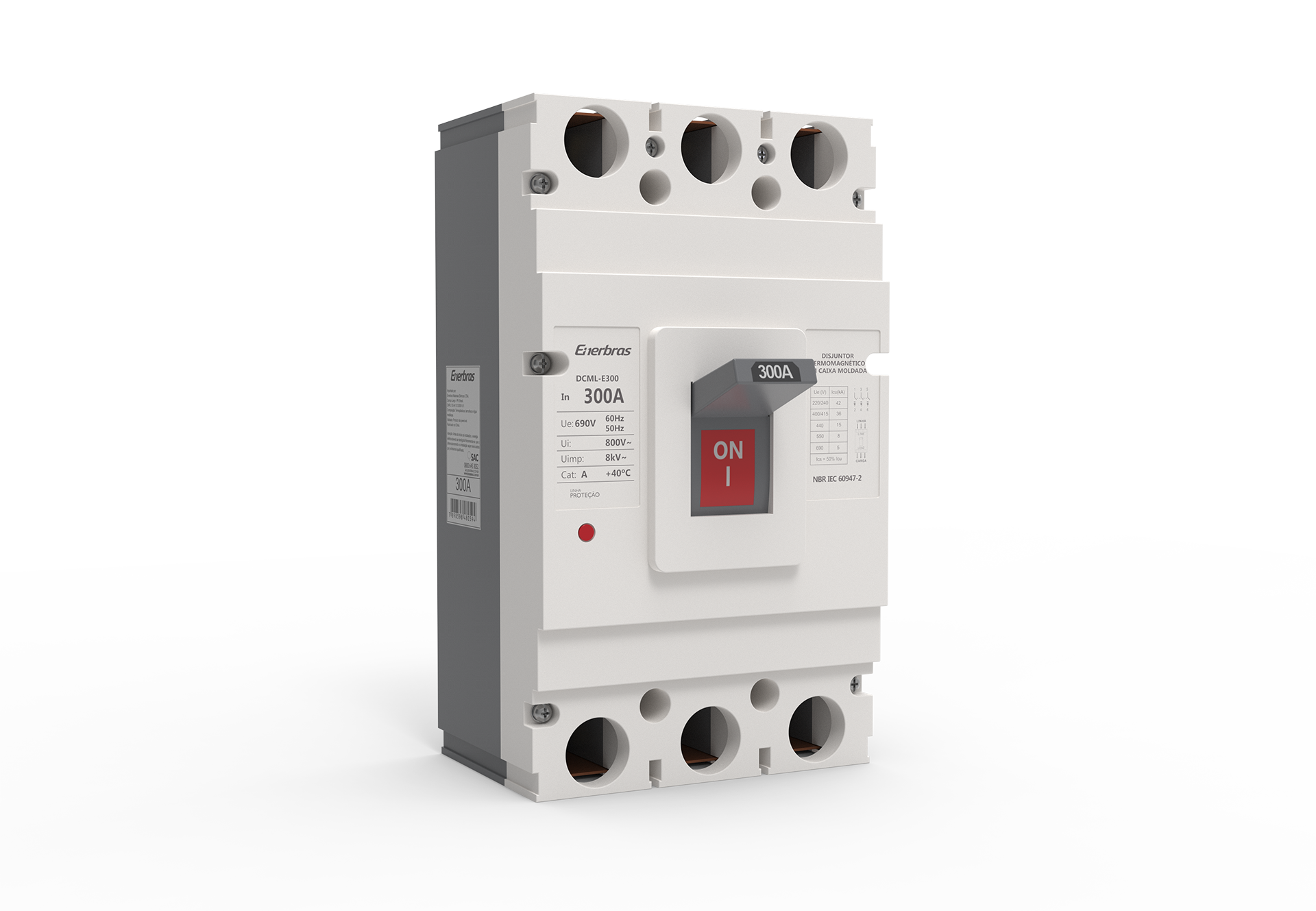 Disjuntor de caixa moldada tripolar - 300a