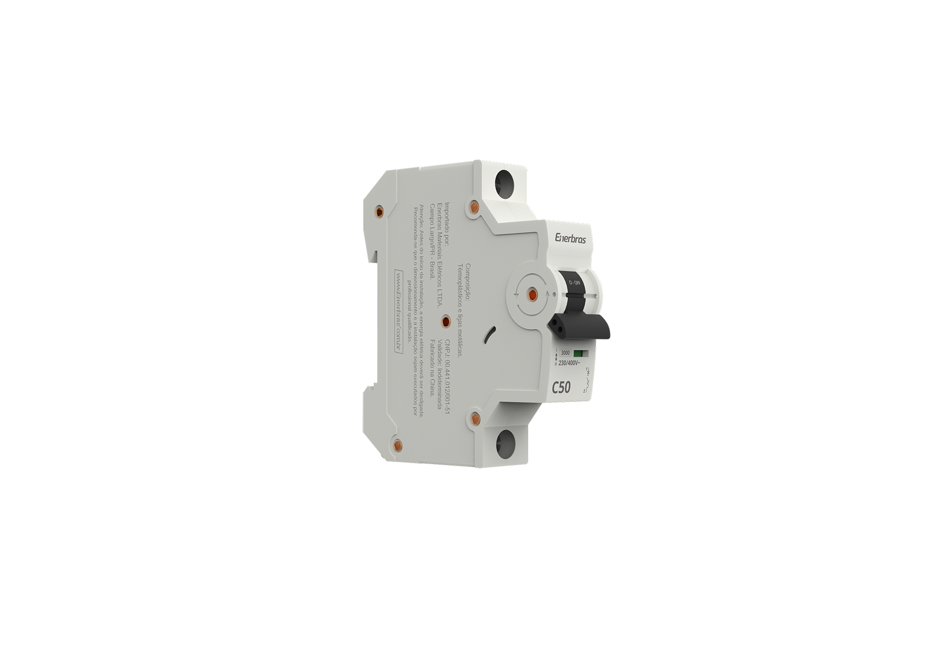 Disjuntor termomagnético 3ka monopolar 50a