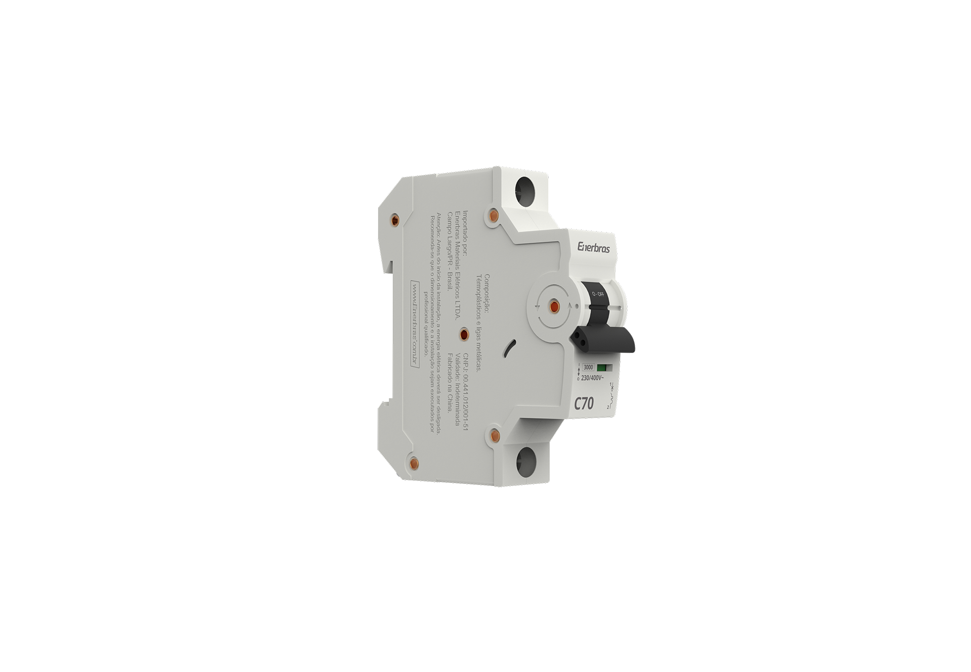 Disjuntor termomagnético 3ka monopolar 70a