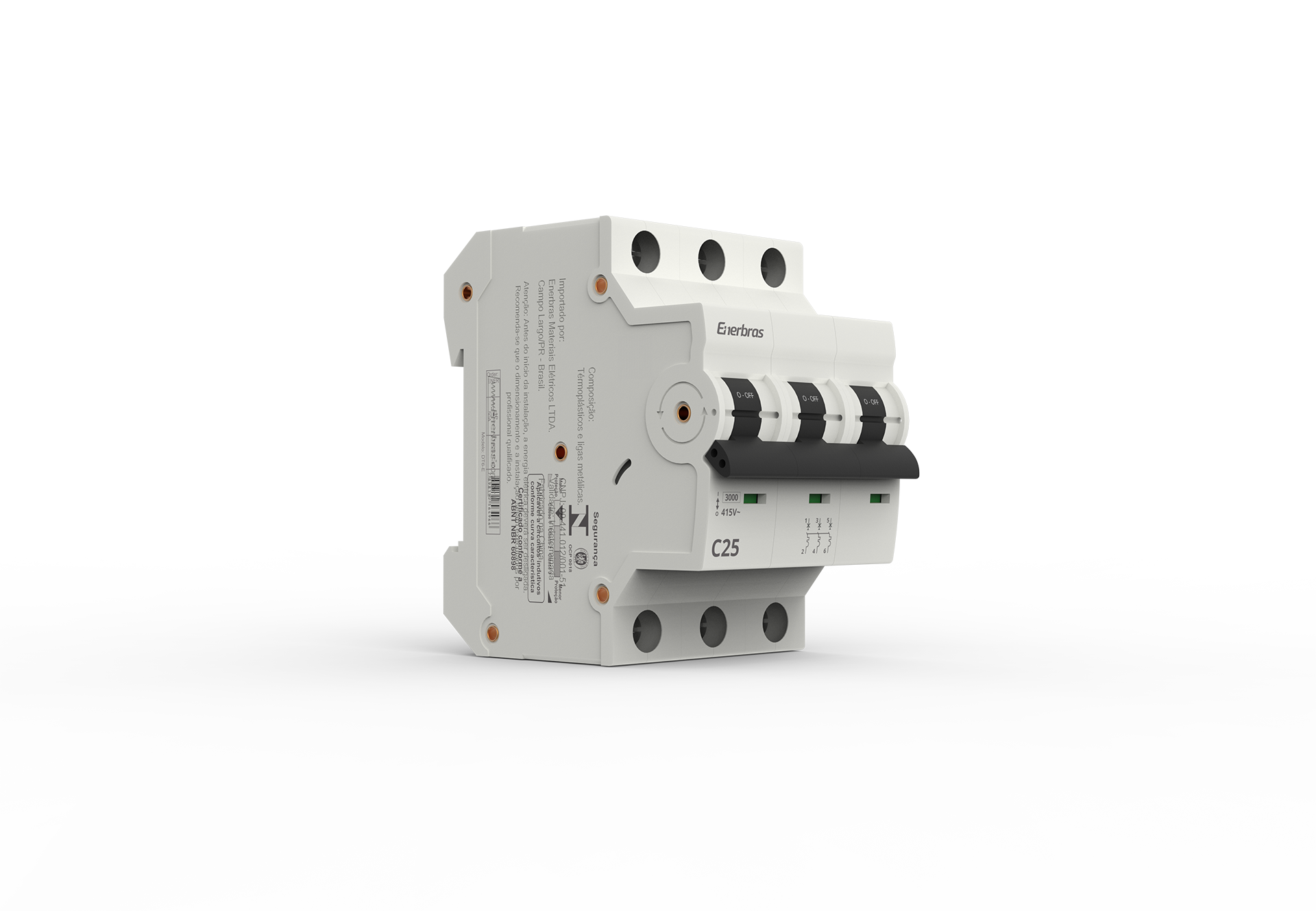 Disjuntor termomagnético 3ka tripolar 25a