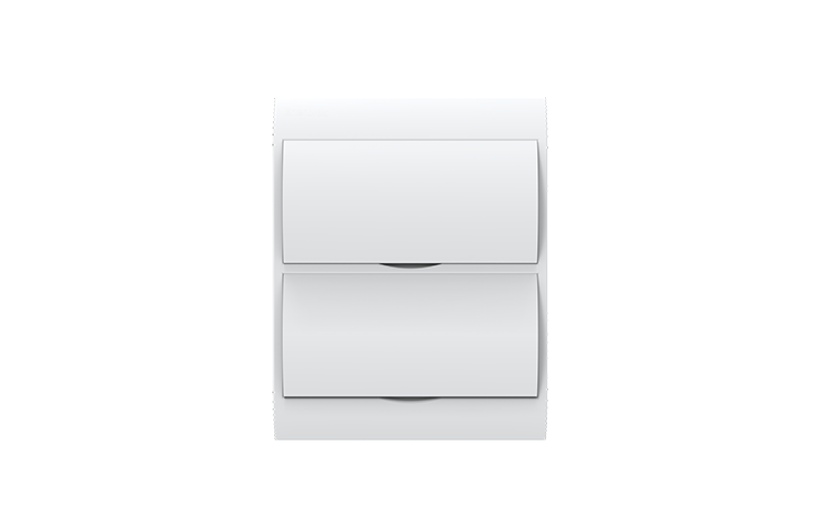 Quadro de distribuição de sobrepor 24p din tampa branco