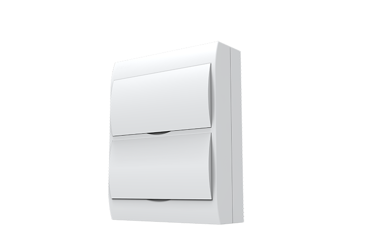 Quadro de distribuição de sobrepor 24p din tampa branco