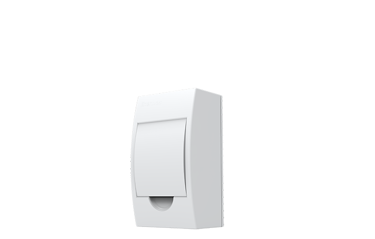 Quadro de distribuição de sobrepor 4p din tampa branco