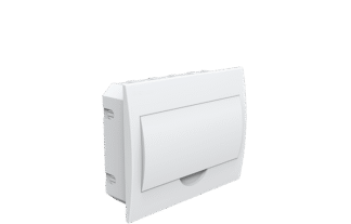 Quadro de distribuição de embutir 12p din tampa branco