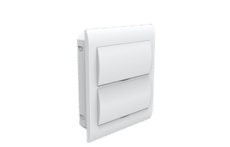 Quadro de distribuição de embutir 24p din tampa branco