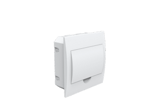 Quadro de distribuição de embutir 8p din tampa branco