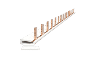 Barramento tipo pente monopolar 12p din63a - 21cm