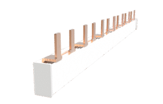 Barramento tipo pente bipolar 12p din63a - 21cm