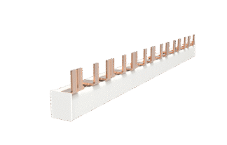 Barramento tipo pente tripolar 12p din63a - 21cm