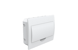 Quadro de distribuição de embutir 12p din tampa branco