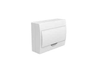 Quadro de distribuição de sobrepor 12p din tampa branco