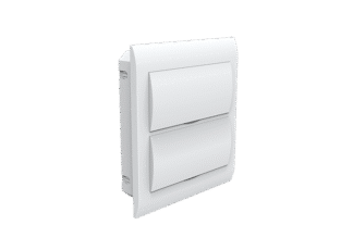 Quadro de distribuição de embutir 24p din tampa branco