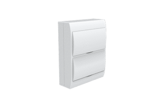 Quadro de distribuição de sobrepor 24p din tampa branco