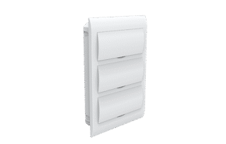 Quadro de distribuição de embutir 36p din tampa branco