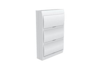 Quadro de distribuição de sobrepor 36p din tampa branco