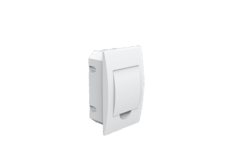 Quadro de distribuição de embutir 4p din tampa branco