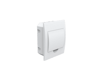 Quadro de distribuição de embutir 6p din tampa branco