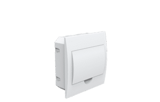 Quadro de distribuição de embutir 8p din tampa branco