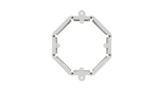 Caixa embutir em alveria 4"x50mm octogonal sem fundo
