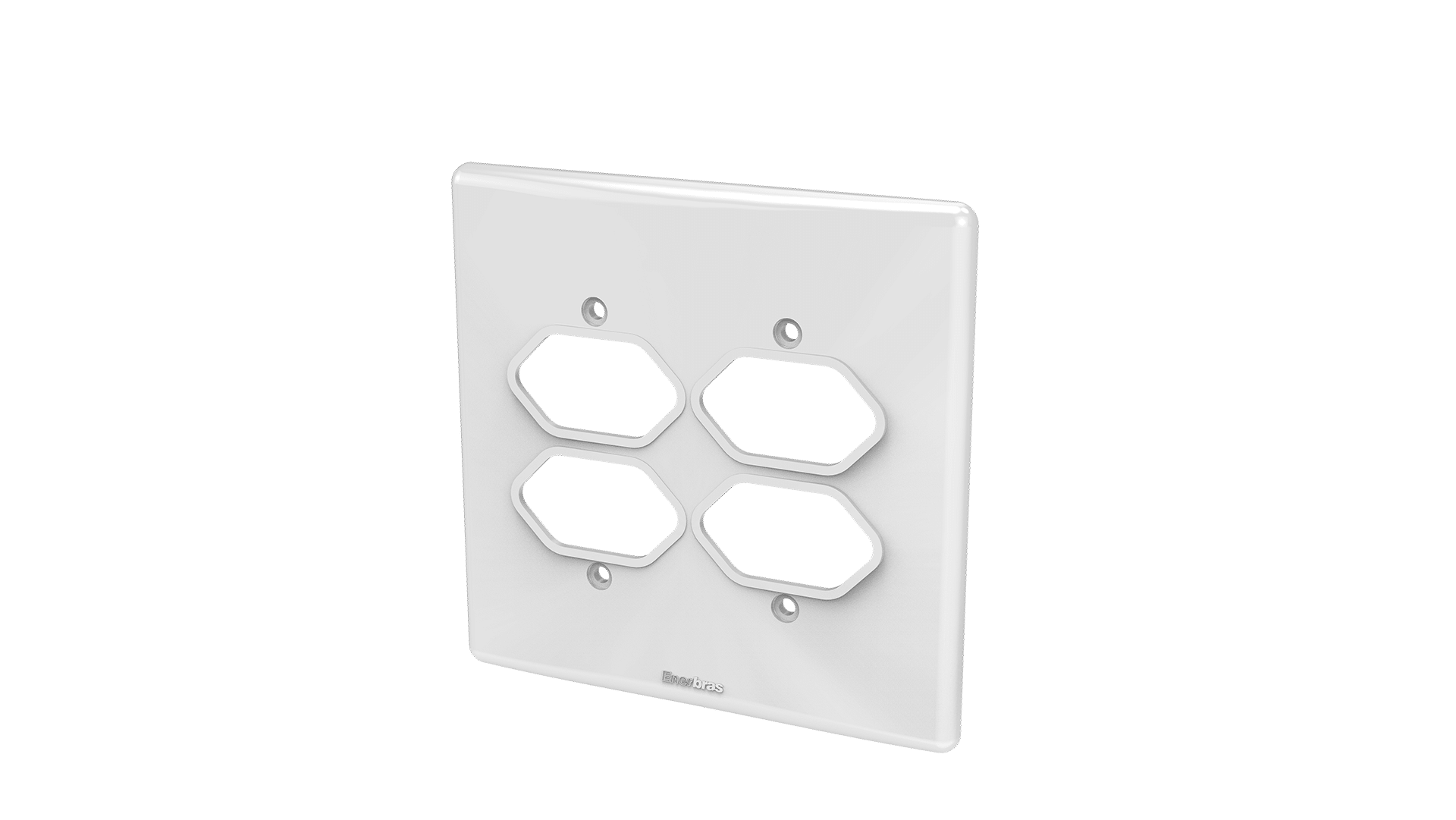 Placa 4x4" 1+1 tomada dupla