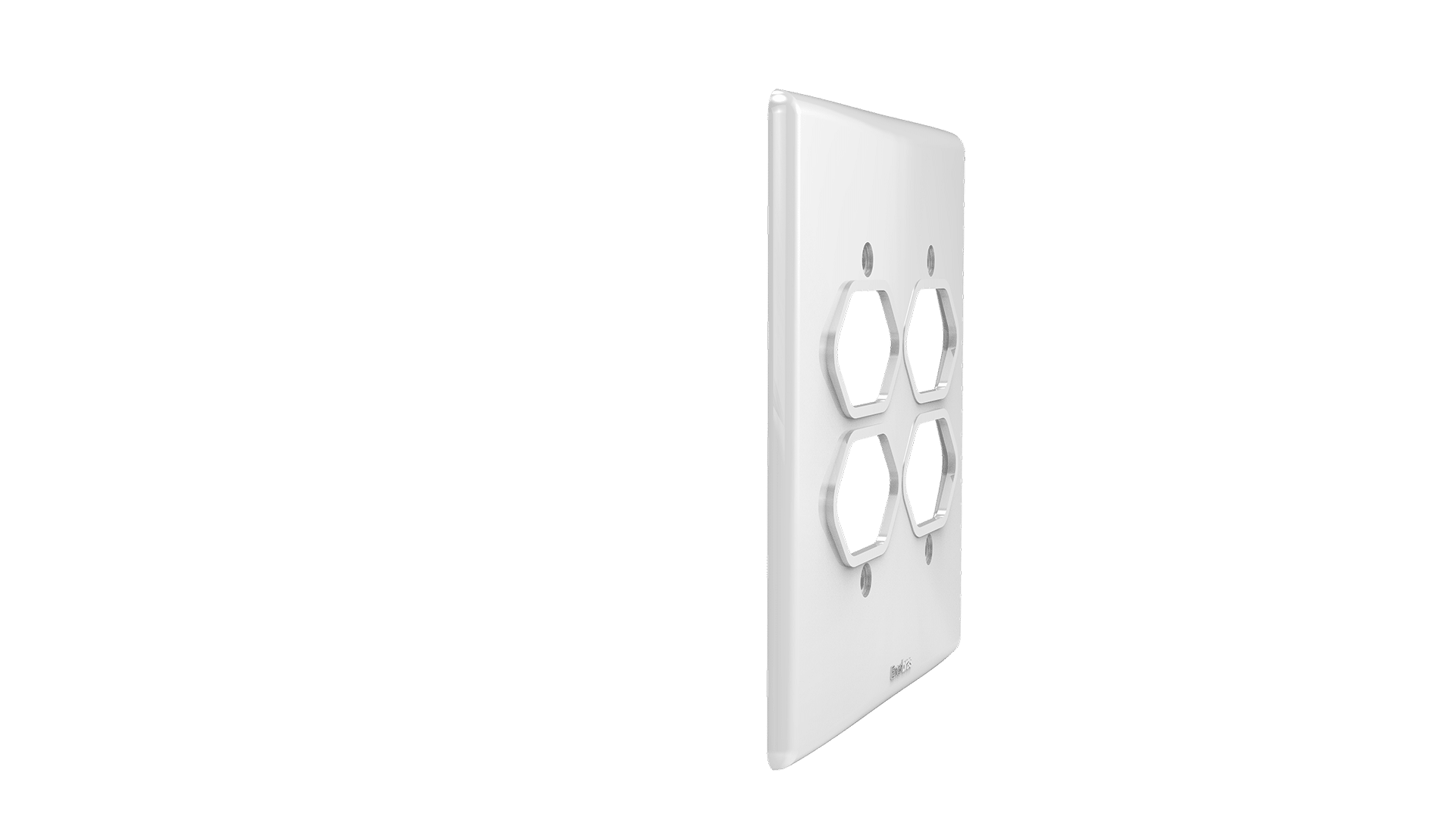 Placa 4x4" 1+1 tomada dupla