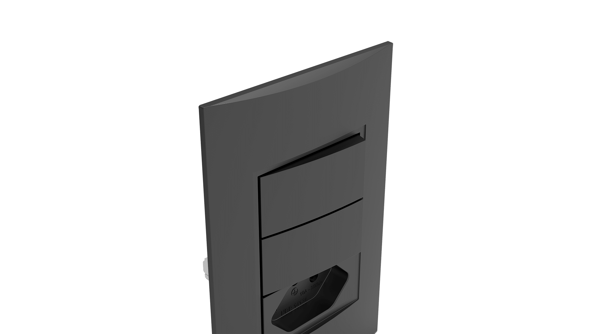 Conjunto interruptor 2 teclas paralelo + tomada 10a