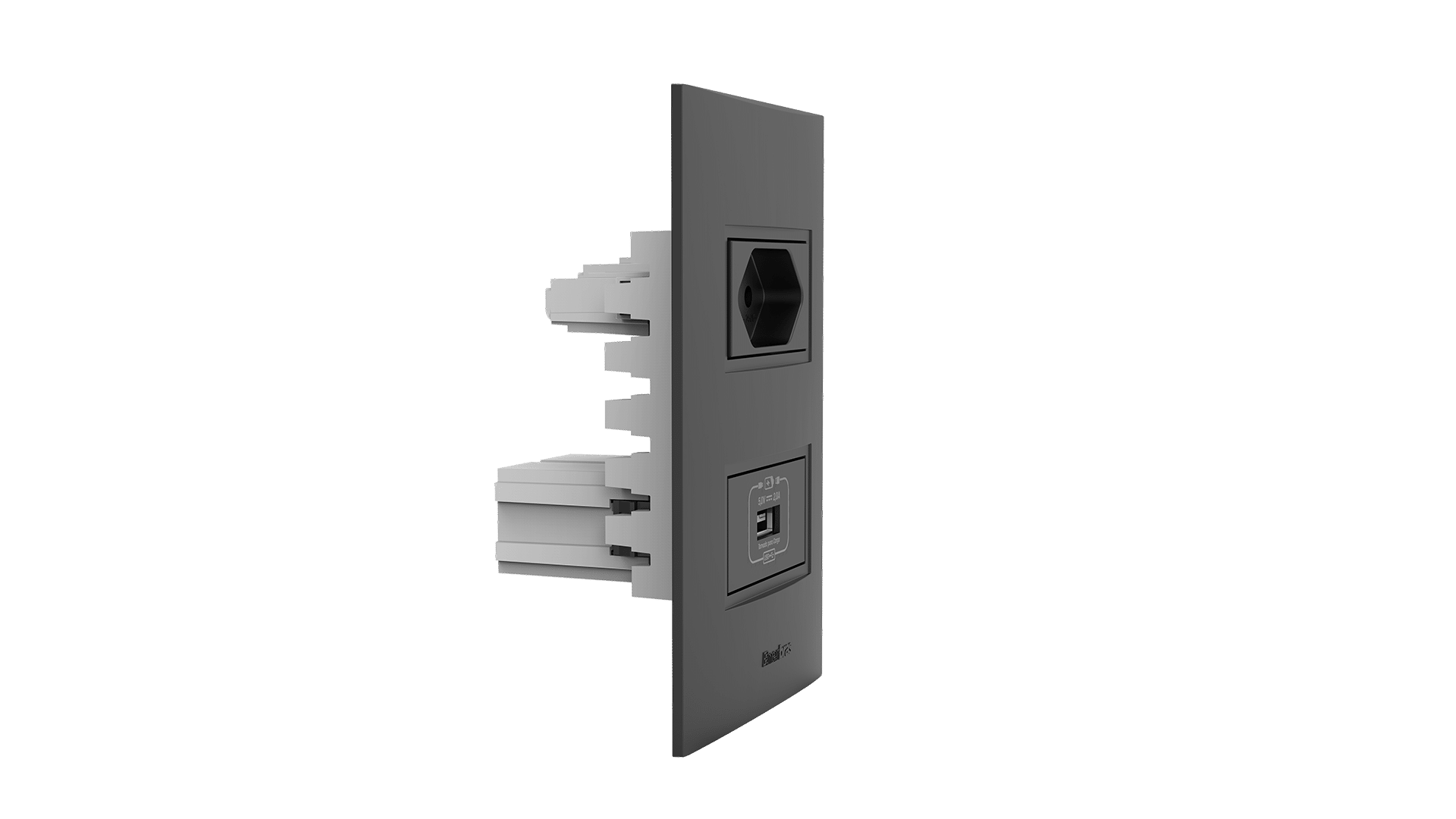 Conjunto tomada para recarga usb + tomada 10a