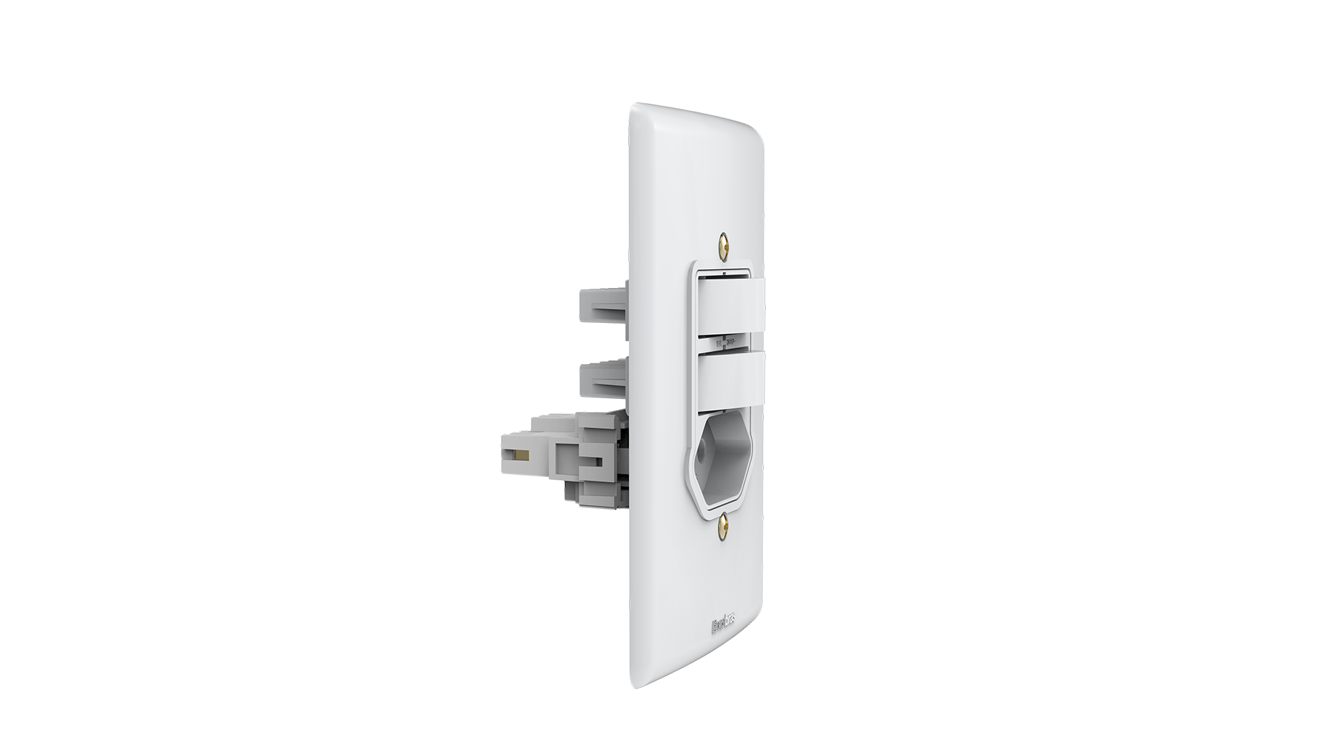 Conjunto interruptor 2 teclas paralelo + tomada 20a