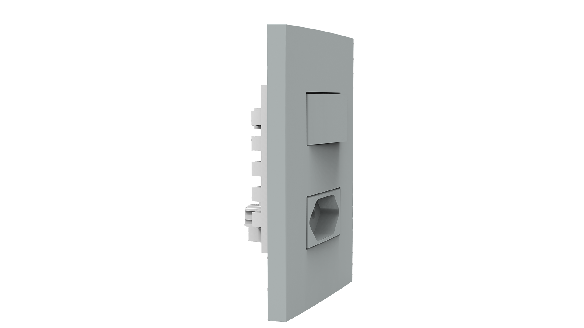 Conjunto interruptor 1 tecla simples 10a + tomada 20a 250v~