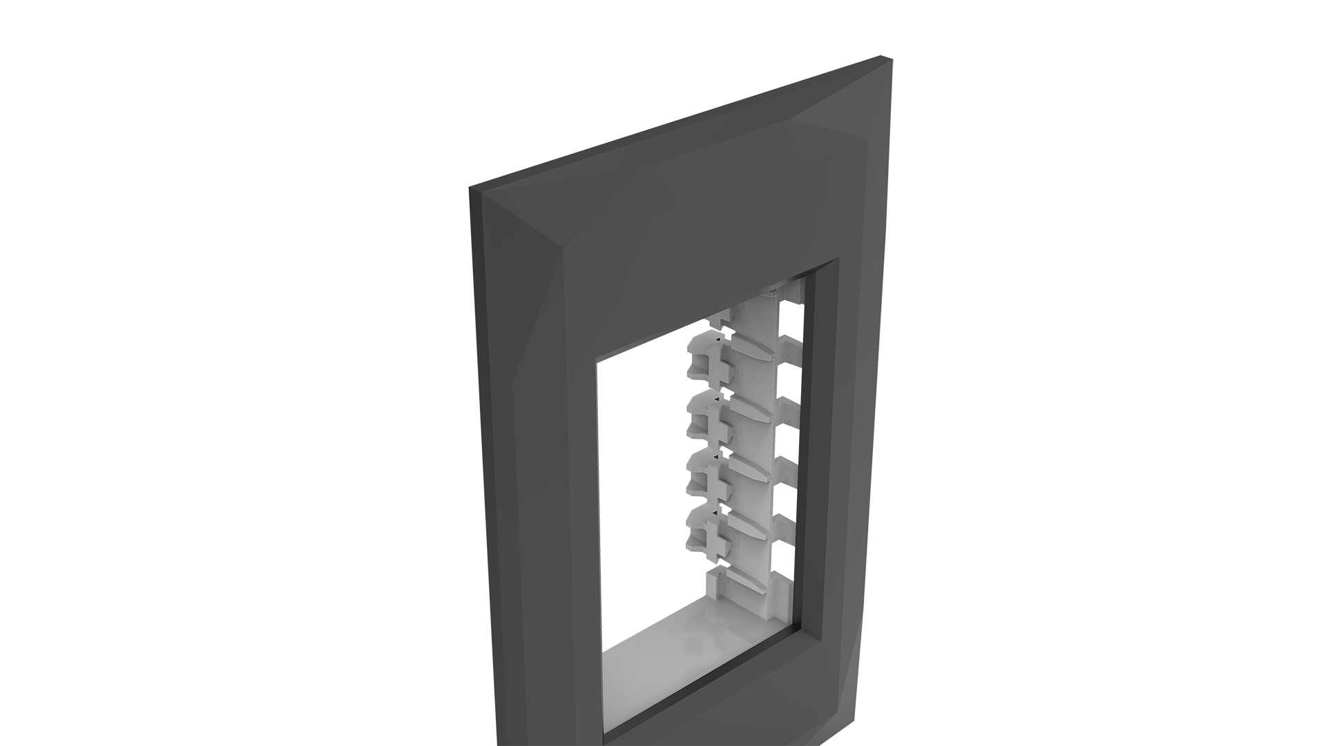 Conjunto placa 3 módulos + suporte 2x4"