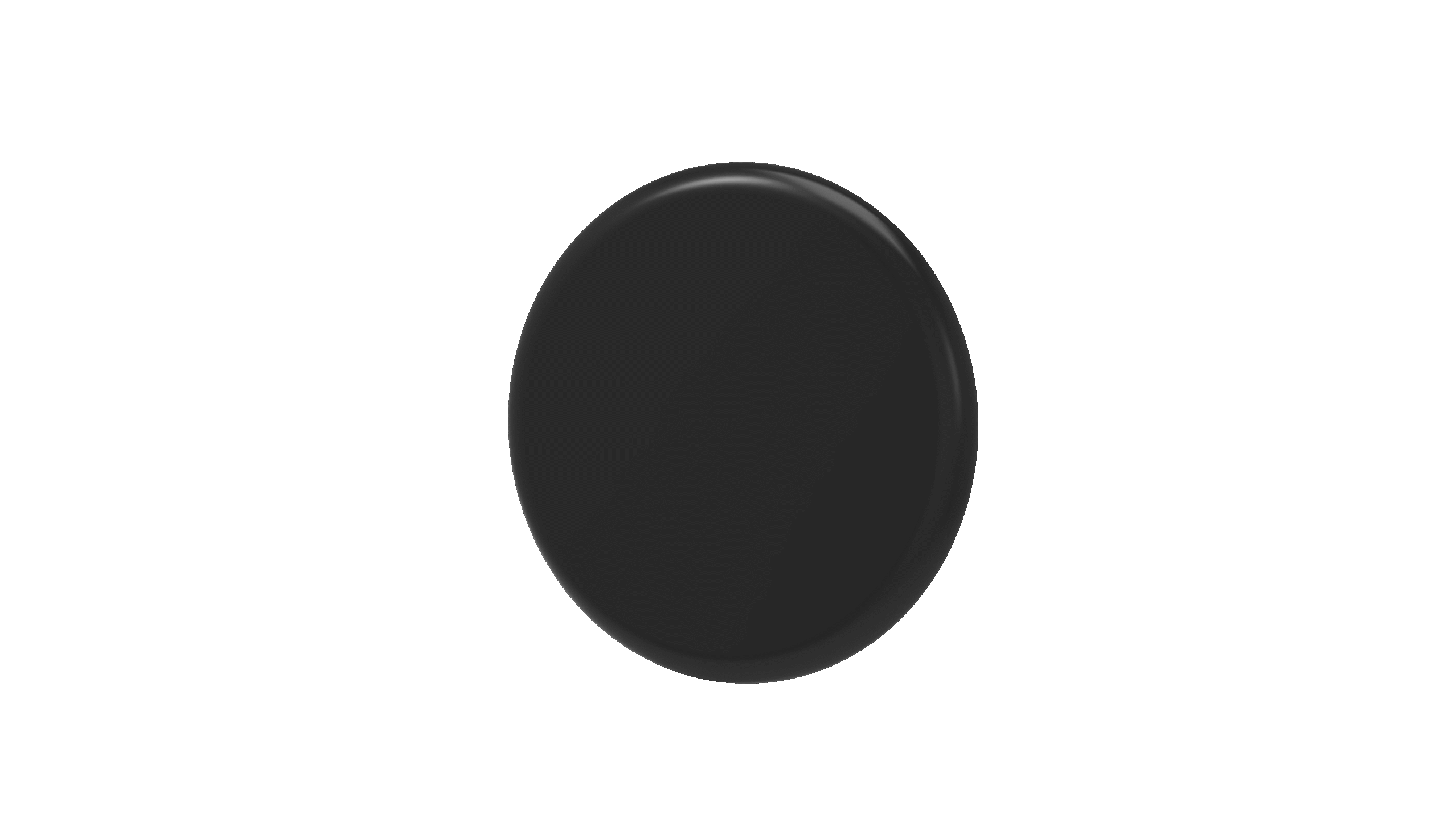 Placa redonda 4"- artis preta