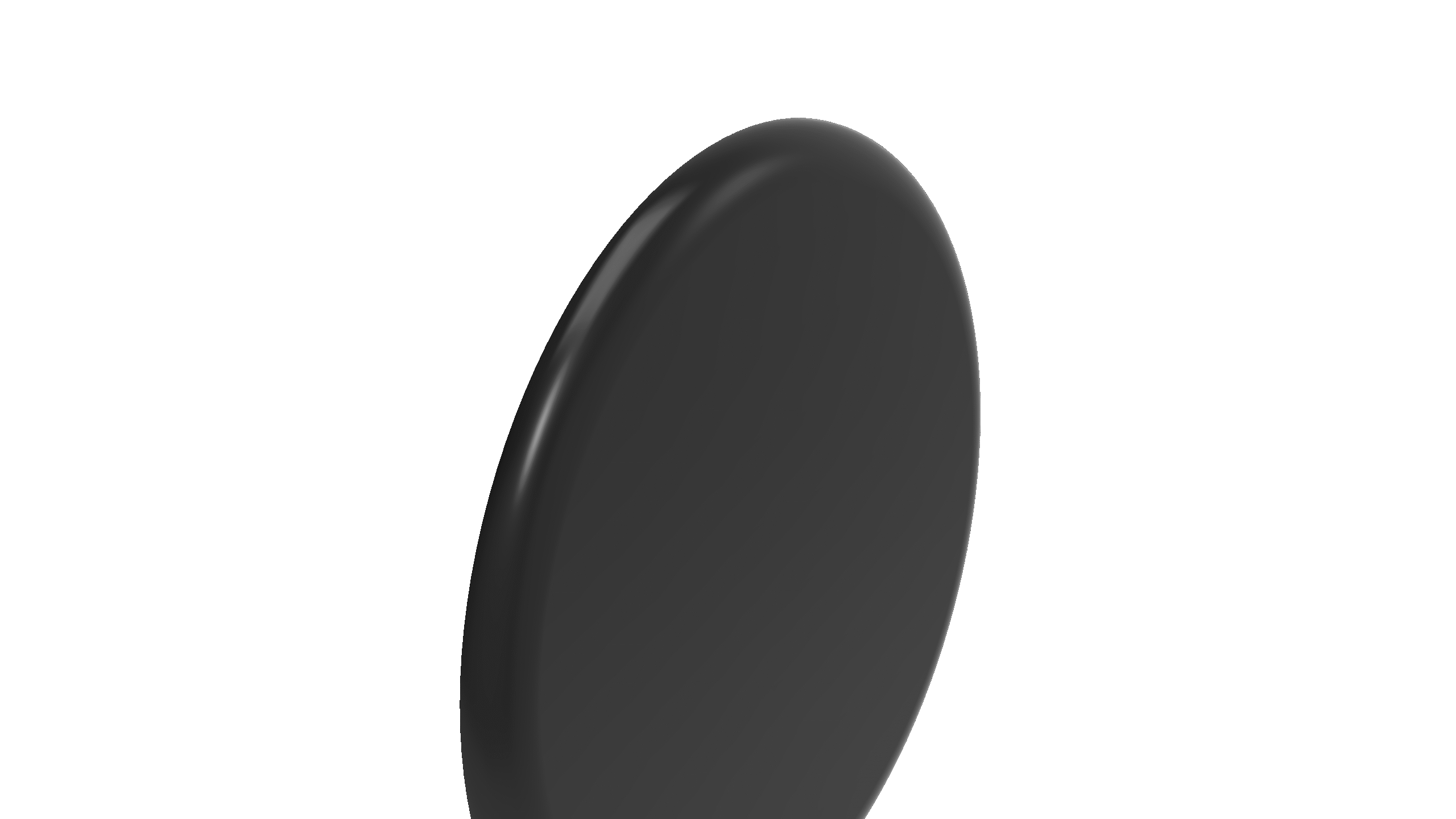 Placa redonda 4"- artis preta