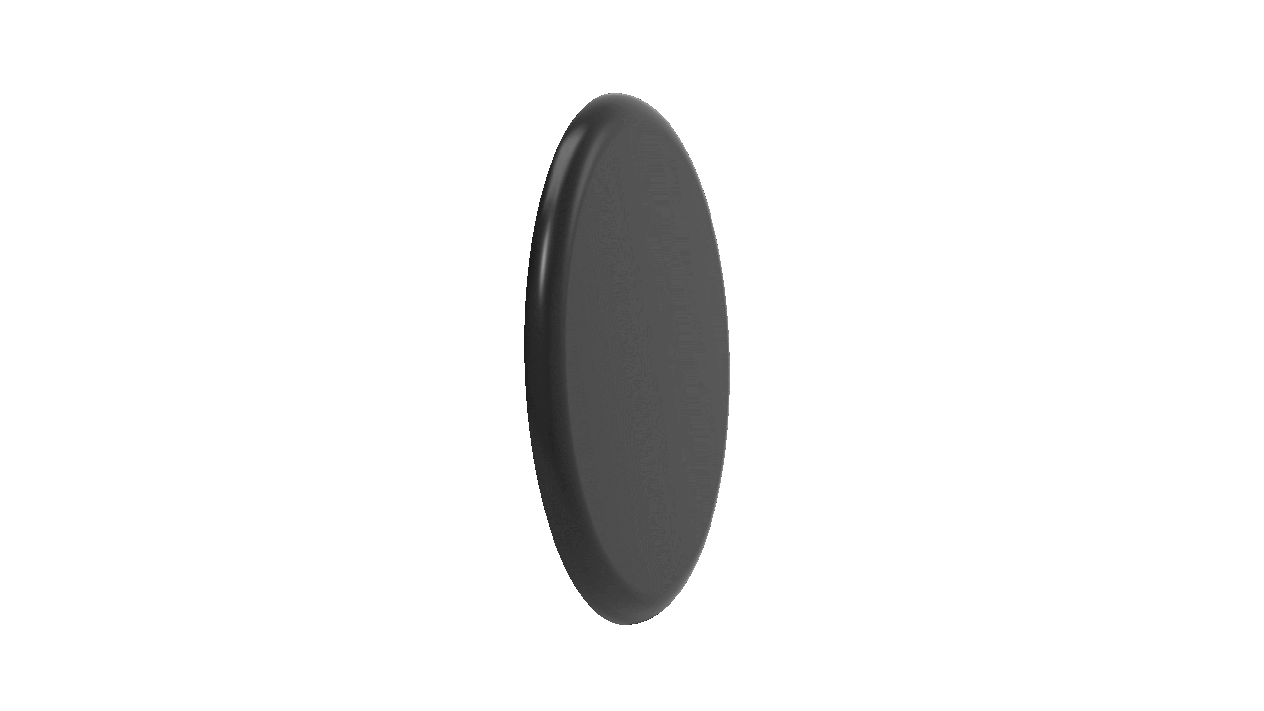 Placa redonda 4"- artis preta