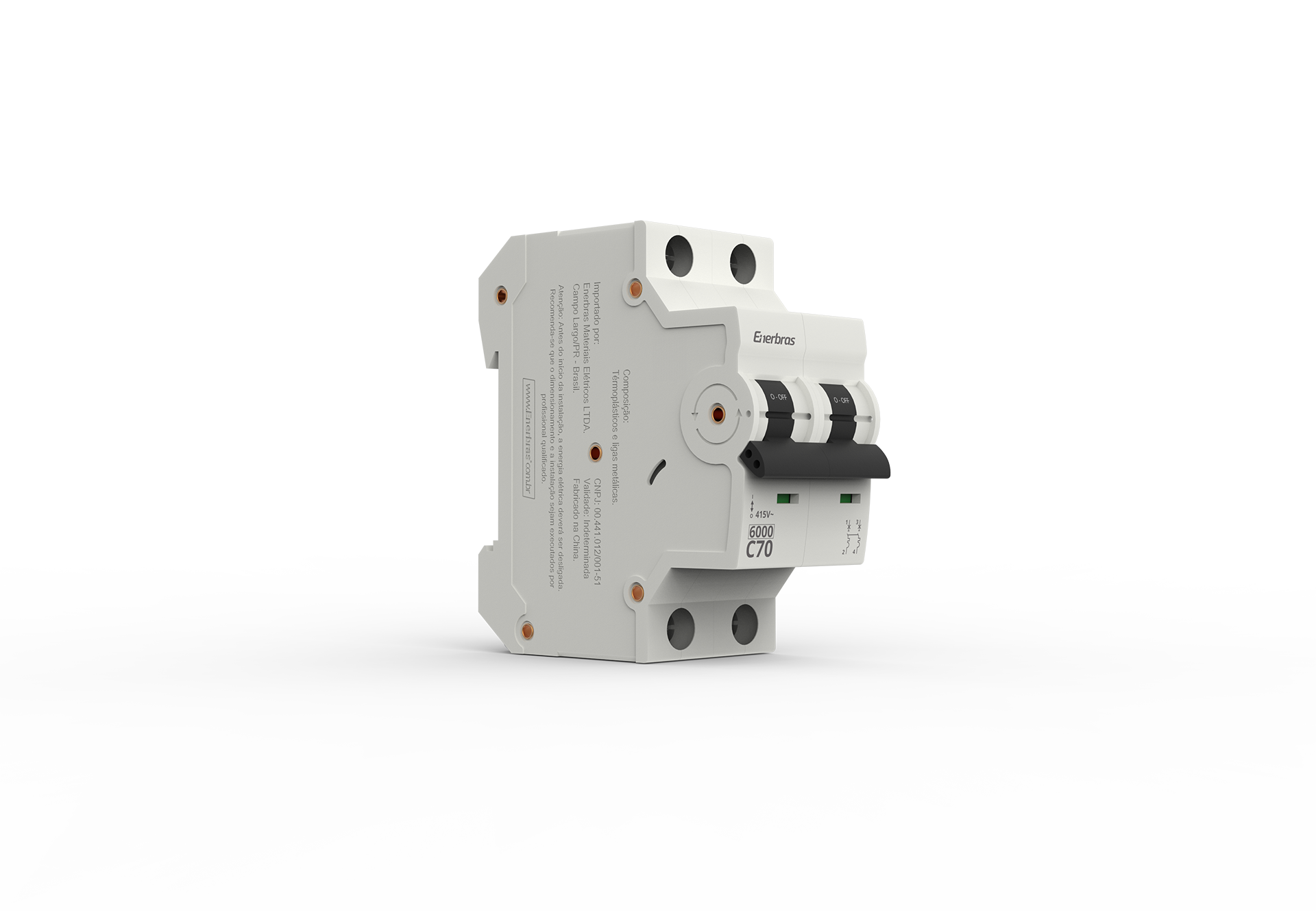 Disjuntor termomagnético 6ka bipolar 70a