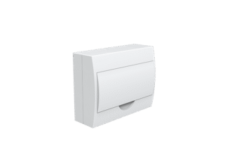 Quadro de distribuição de sobrepor 12p din tampa branco