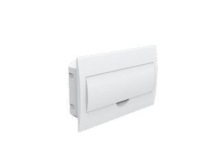 Quadro de distribuição de embutir 18p din tampa branco