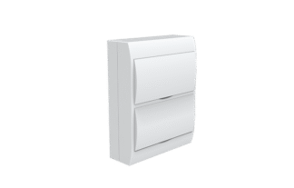 Quadro de distribuição de sobrepor 24p din tampa branco