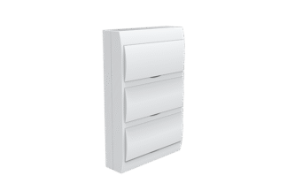 Quadro de distribuição de sobrepor 36p din tampa branco
