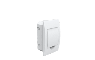 Quadro de distribuição de embutir 4p din tampa branco