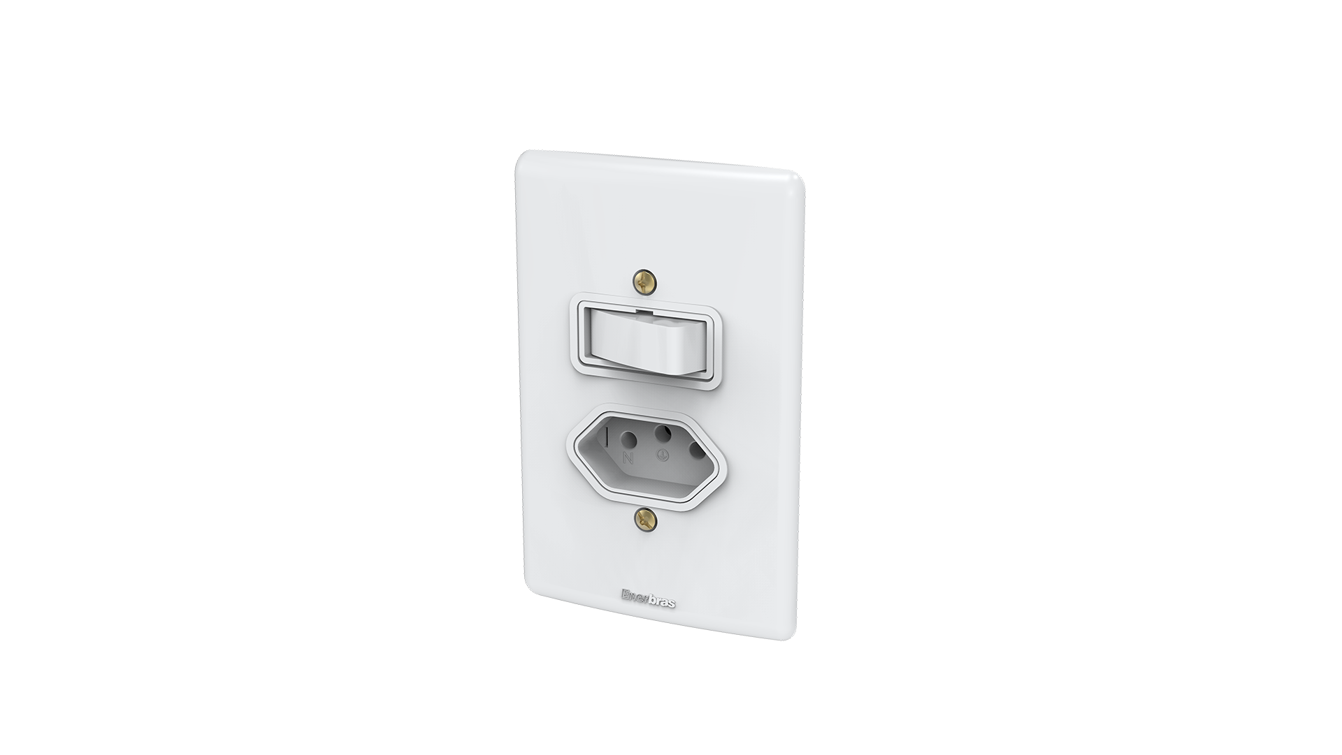 Conjunto interruptor 1 tecla paralelo + tomada 10a