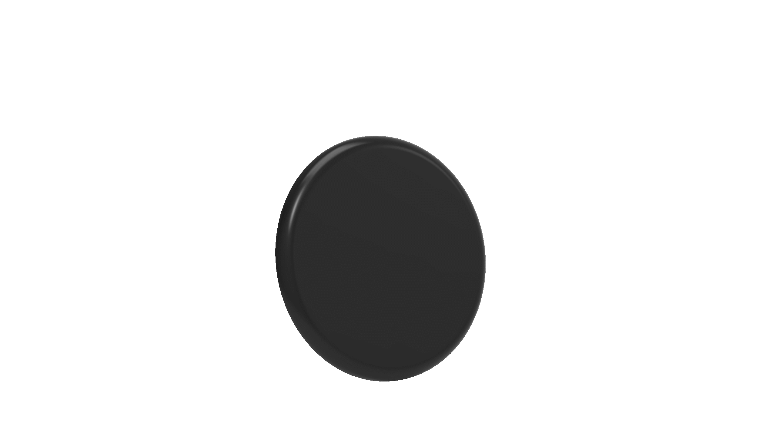 Placa redonda 3" - artis preta