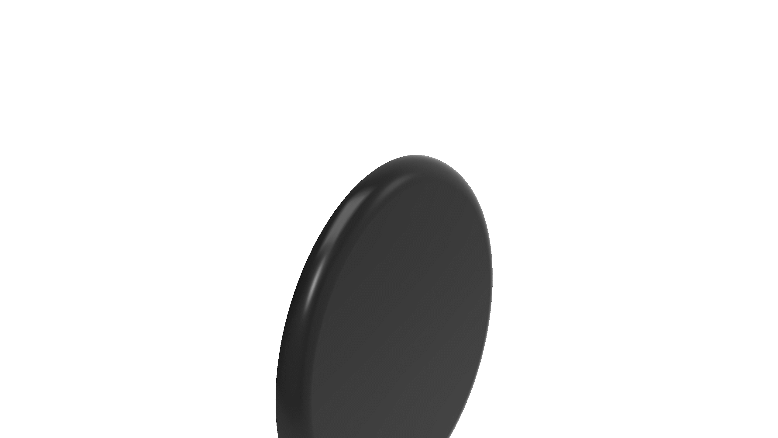 Placa redonda 3" - artis preta