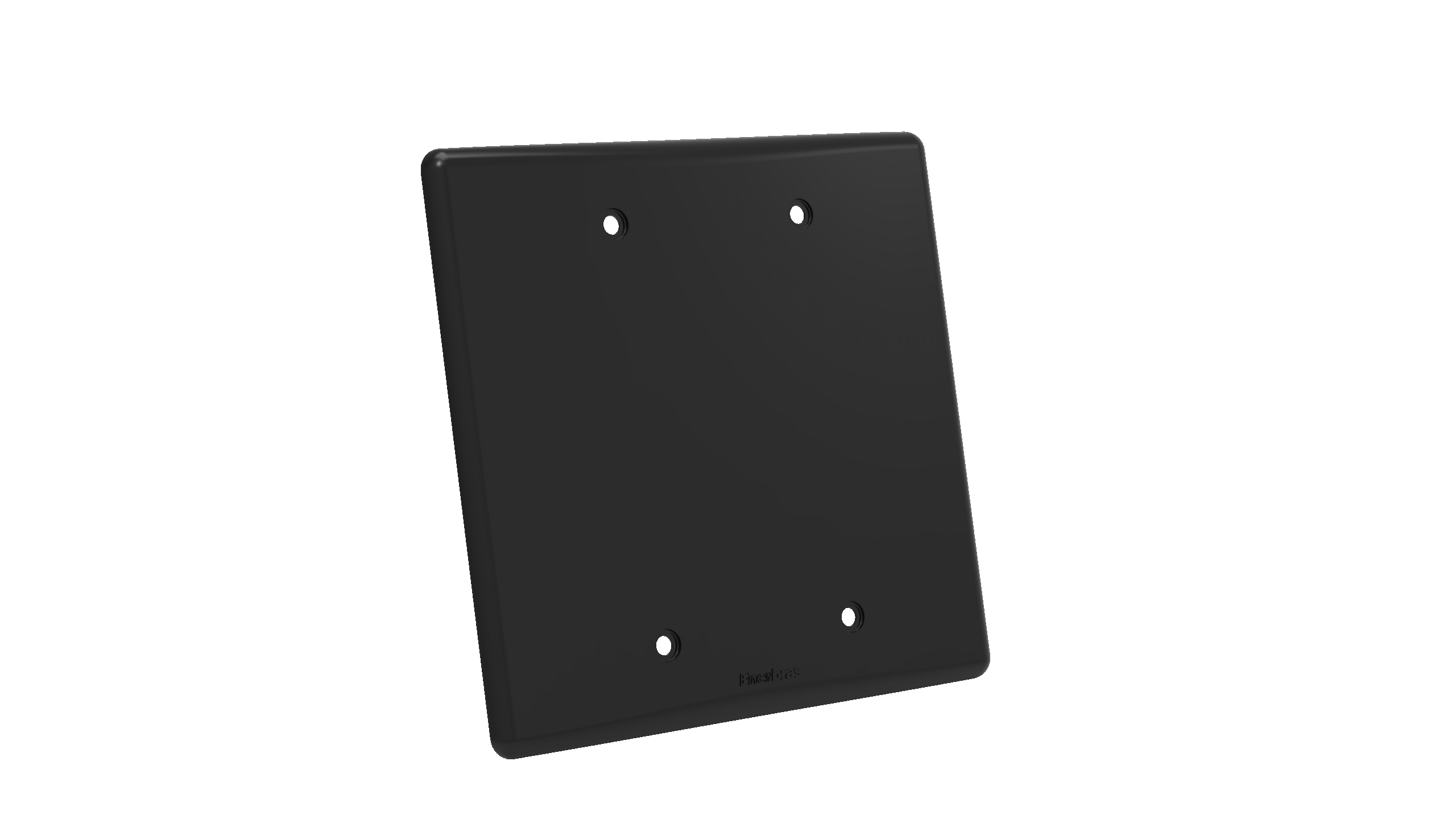 Placa 4x4" cega - artis preta