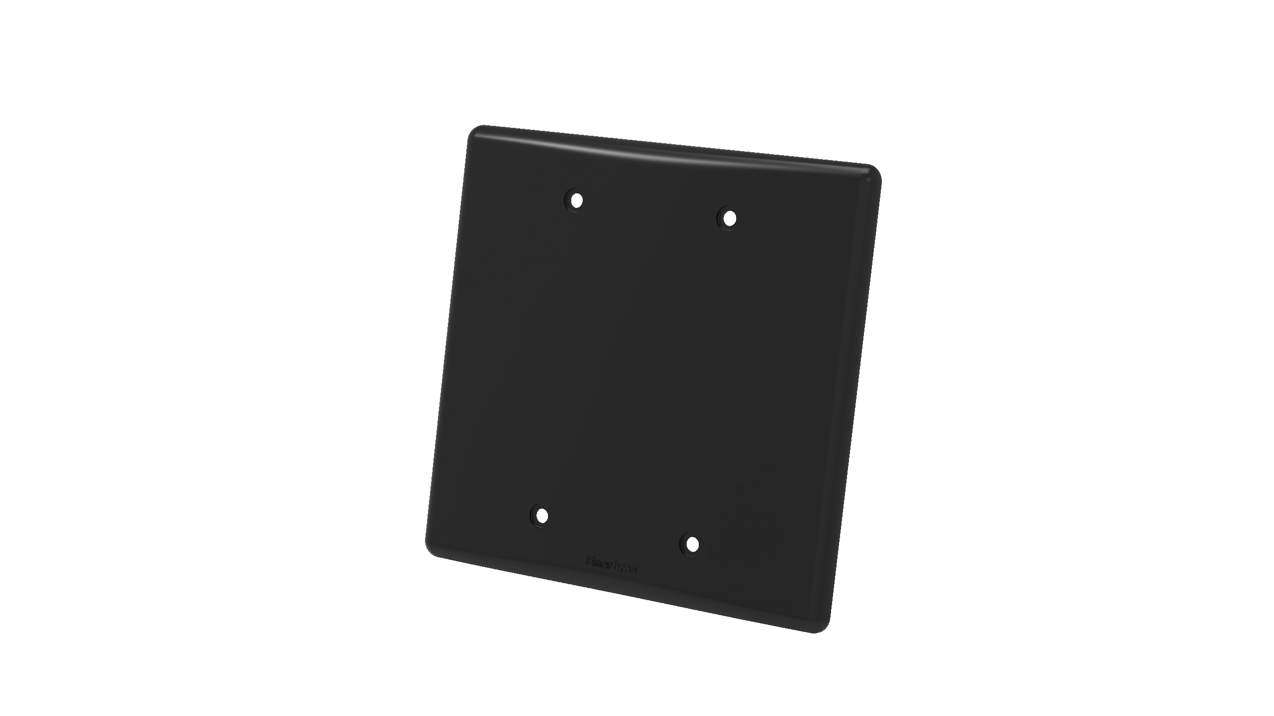 Placa 4x4" cega - artis preta