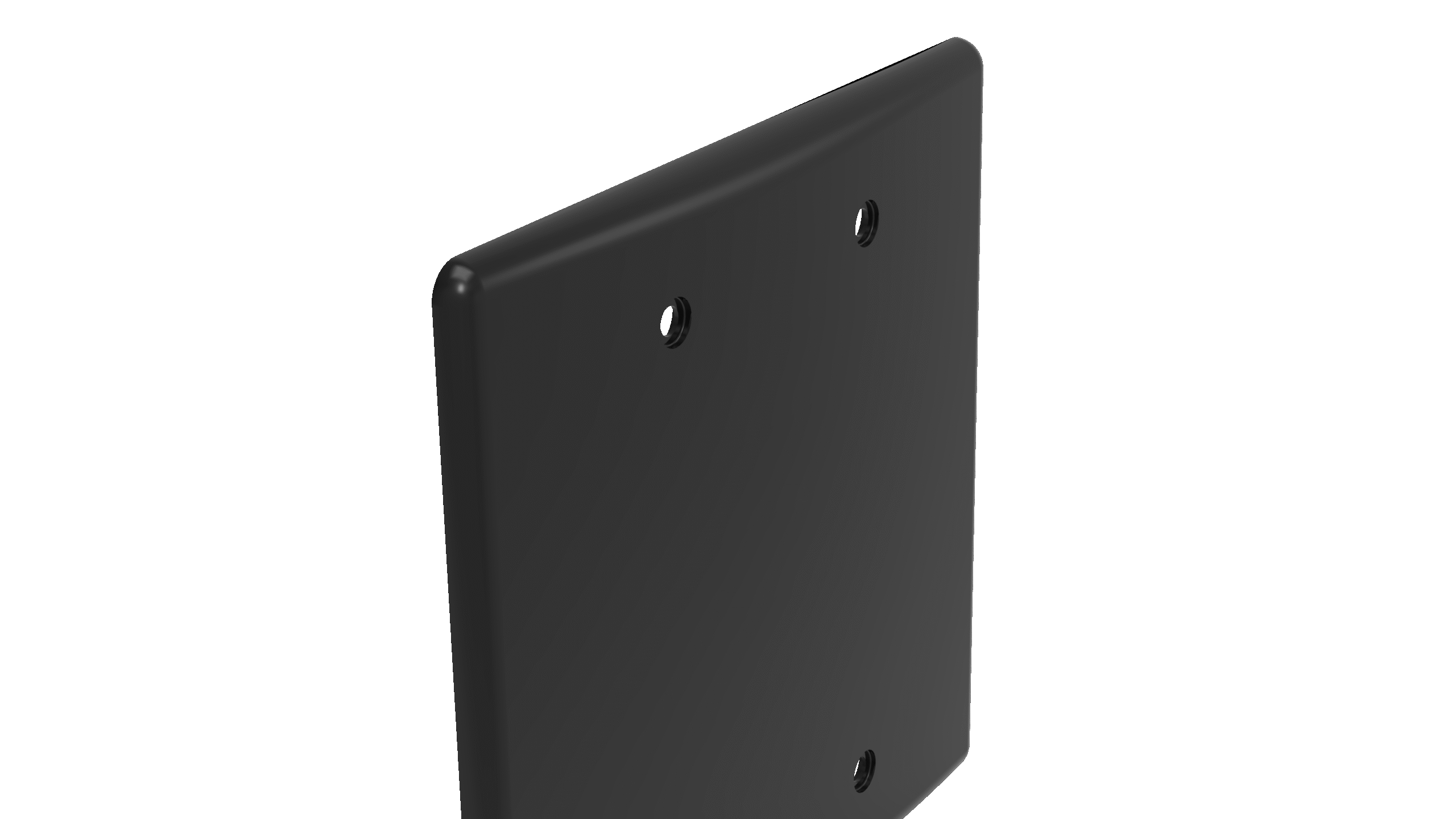 Placa 4x4" cega - artis preta